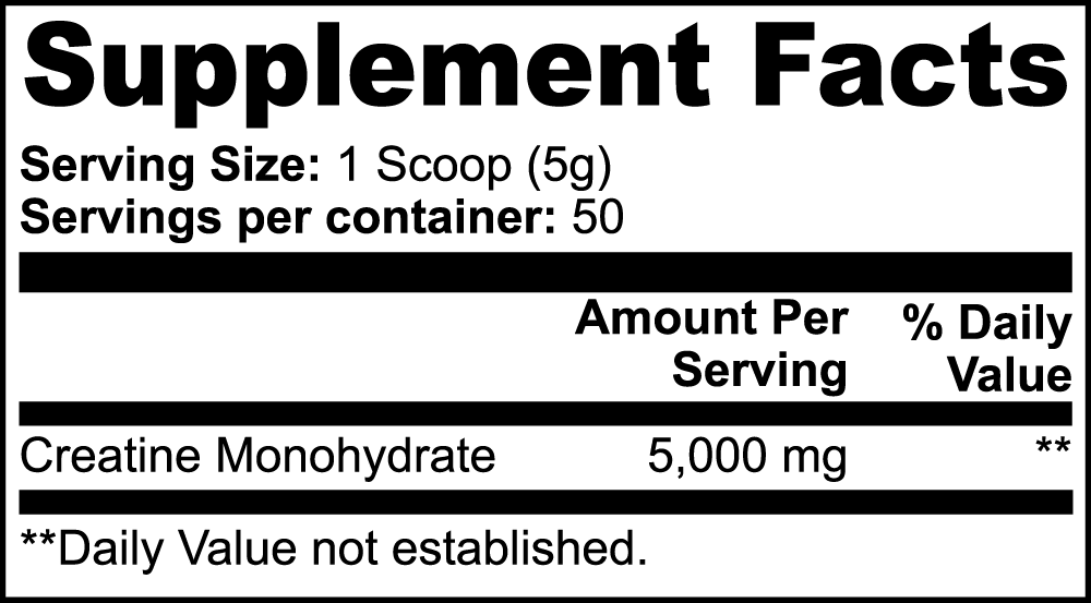 Creatine Monohydrate (50 Servings)